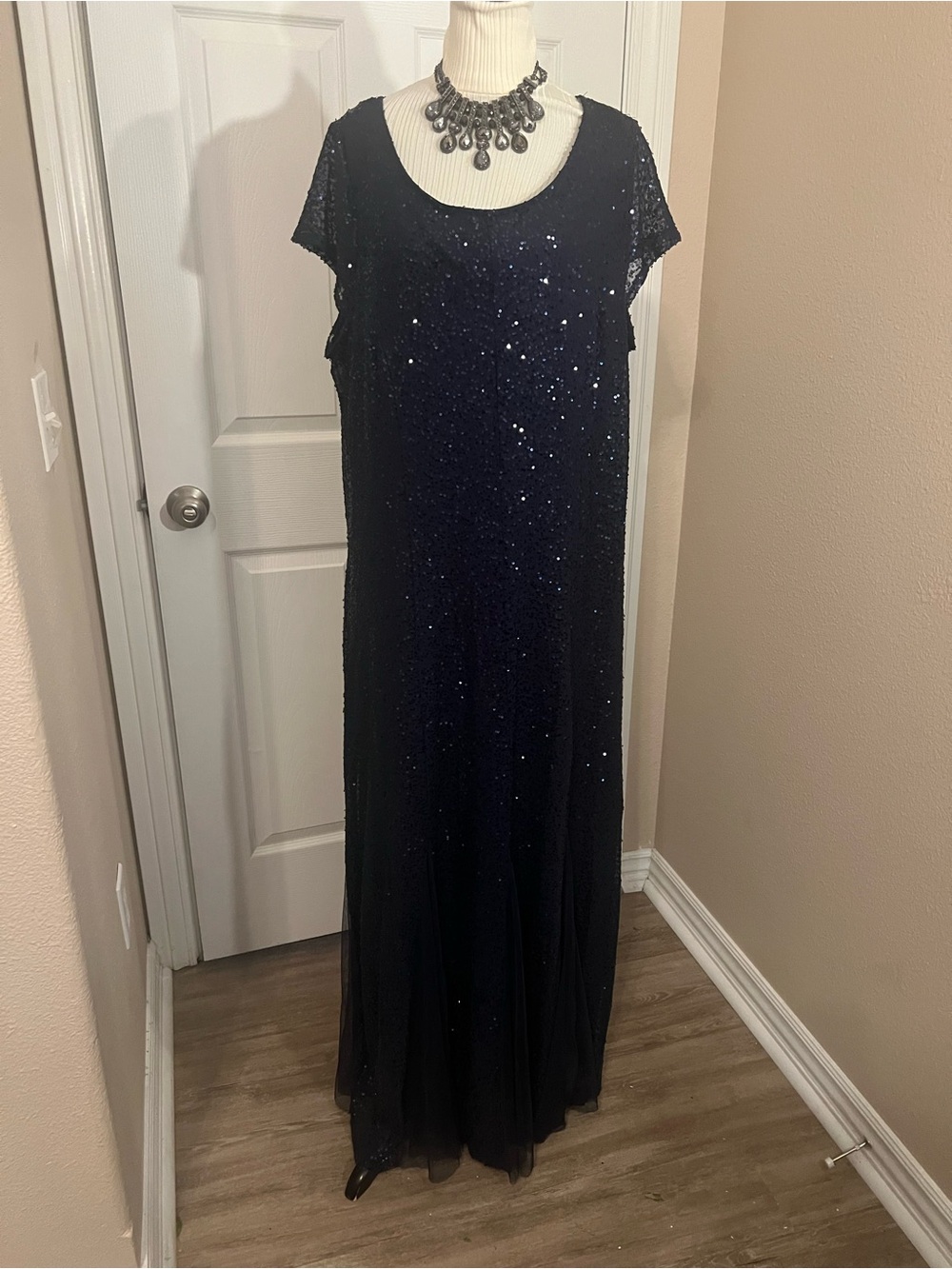 Black Sequin Maxi Dress - Women